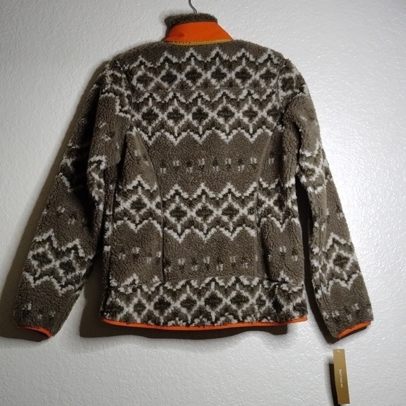 Patagonia Brown and Orange Fleece Jacket - Picture 6 of 9